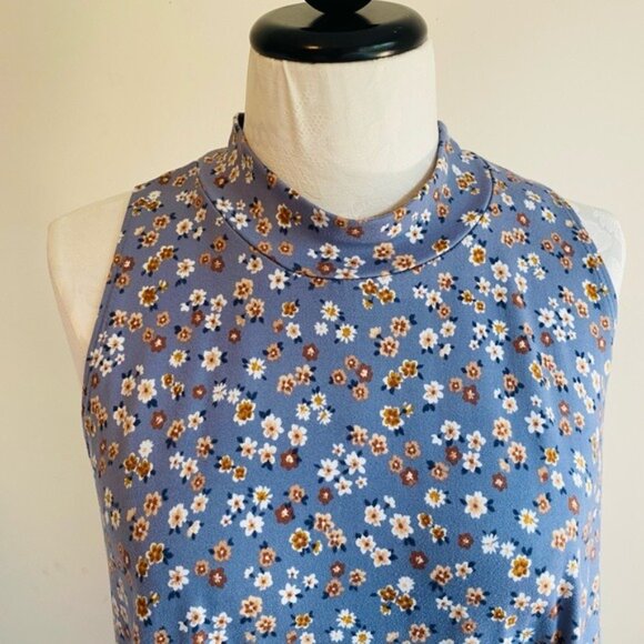 Earthbound Trading Co. Sleeveless Mock Neck Floral Dress Size L - Picture 5 of 8